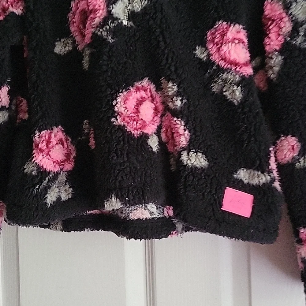 Justice Girl's Sherpa Floral Hoodie